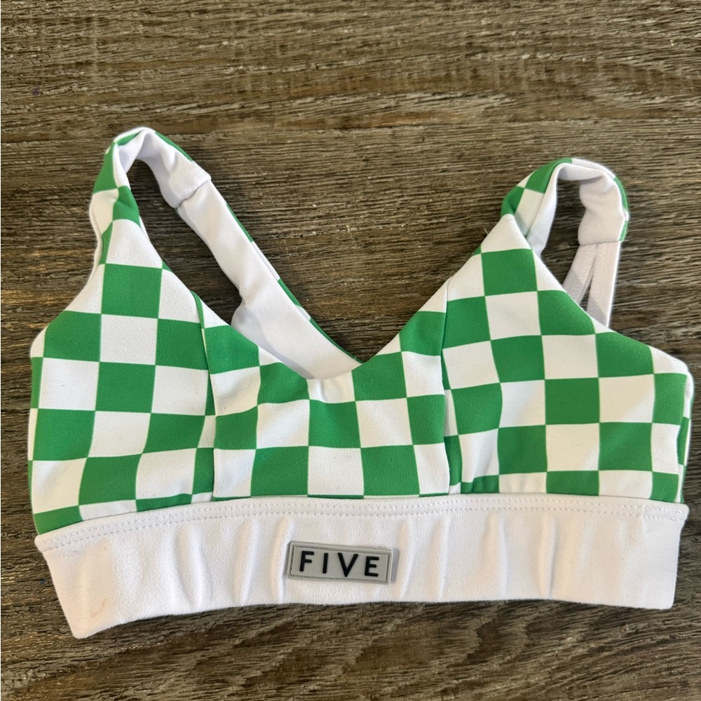 FIVE Kids Green Checkered Top CM